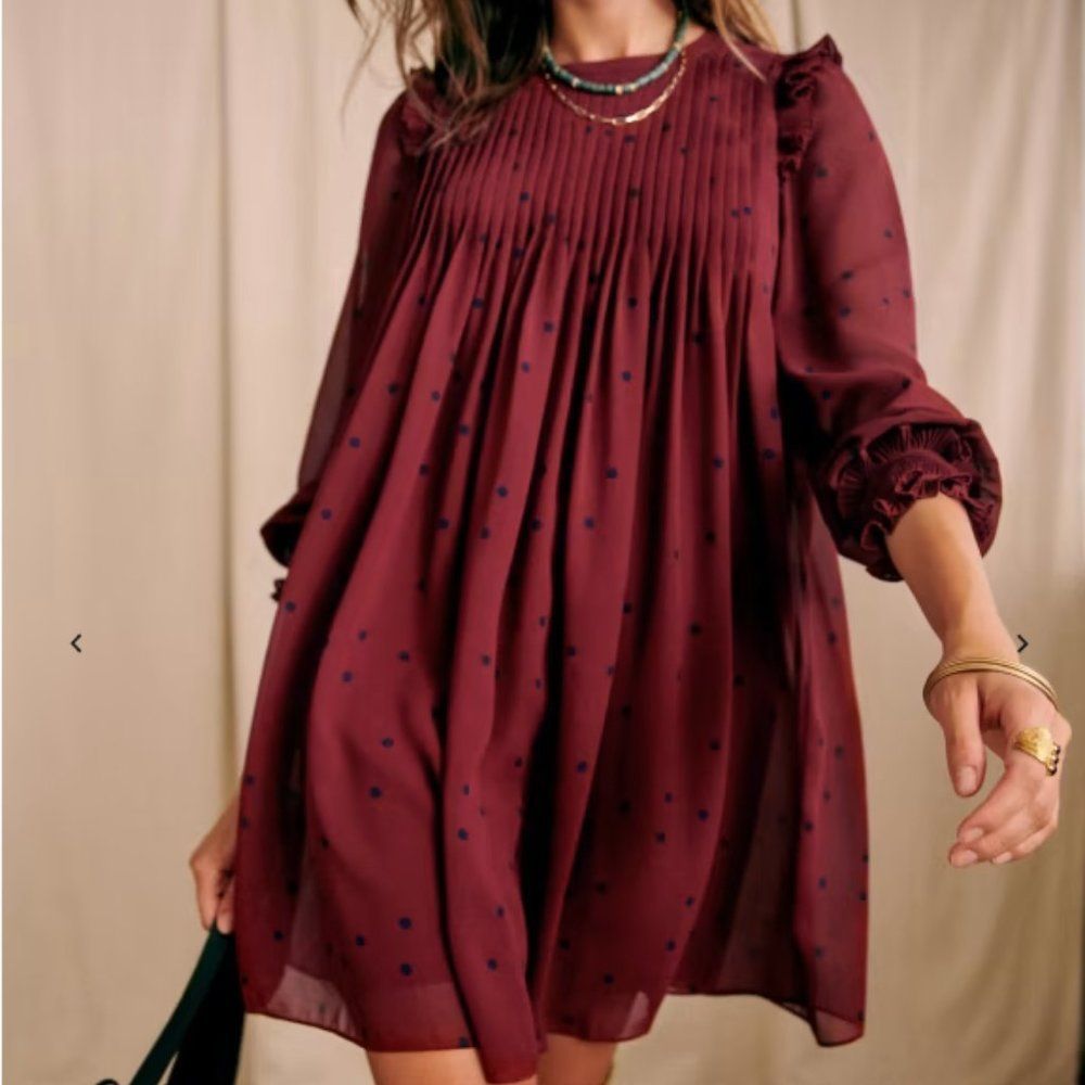 Sezane Eve Dress Size 4 Plum